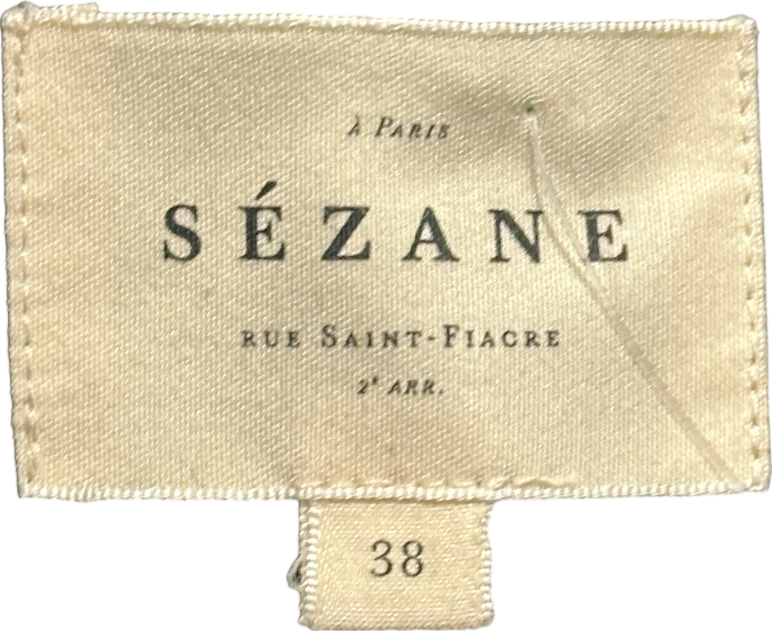 Sézane Navy Double-Breasted Blazer UK 10