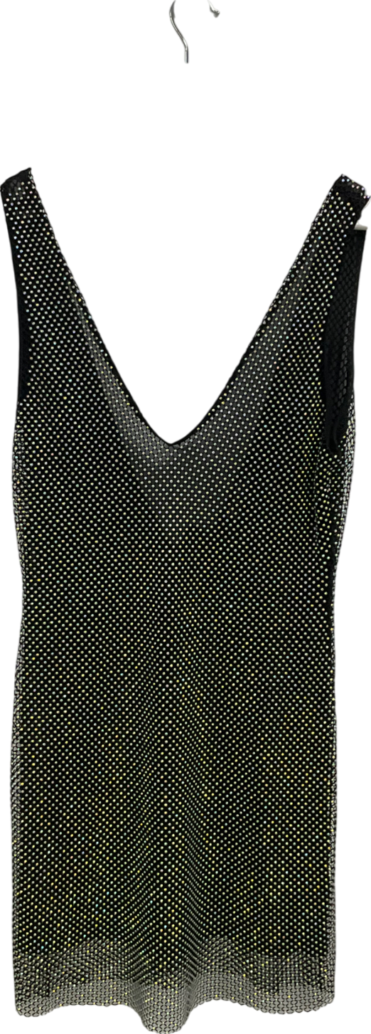 SLA the label Black Gigi Diamante Mini Dress UK M