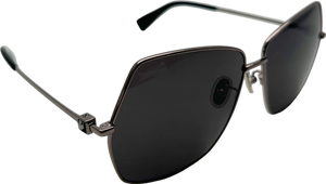 MaxMara Black Square Metal Frame Sunglasses