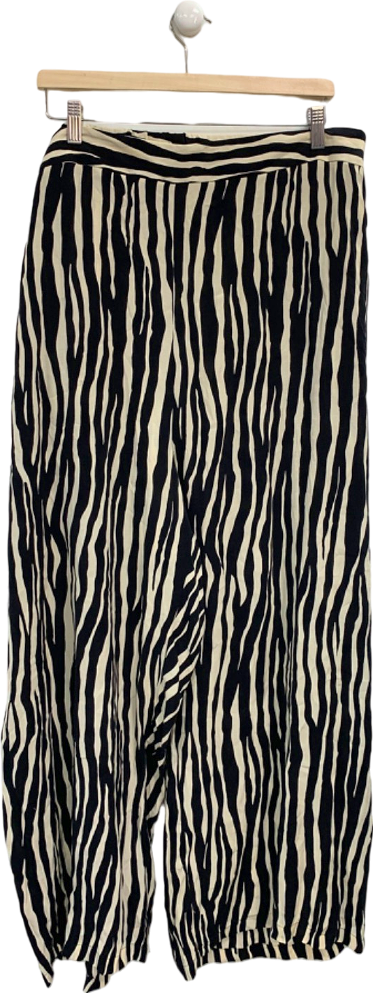 Live Unlimited Black and White Zebra Print Trousers UK 28