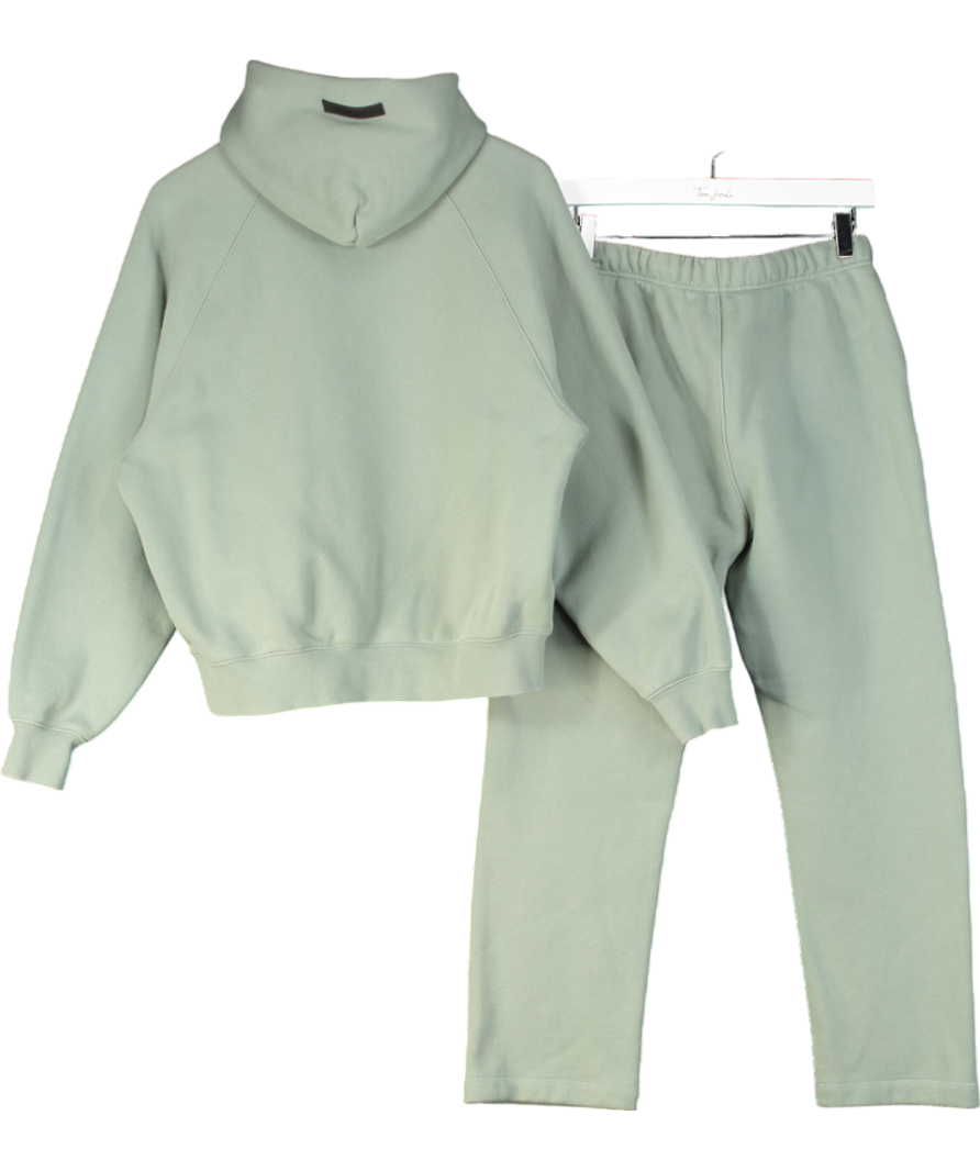 Fear Of God Essentials 2-Piece Green Hoodie And Joggers Set UK XS