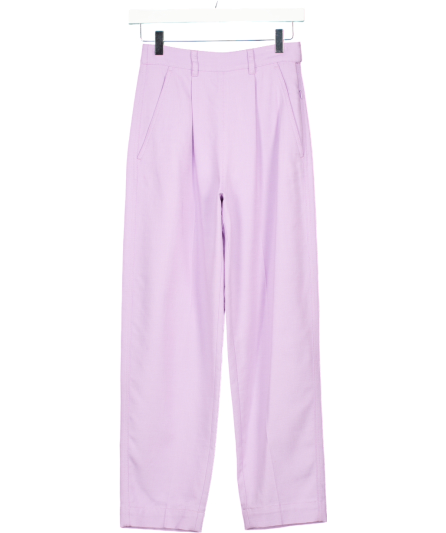 ME&EM Purple Textured Tapered Trouser UK 4