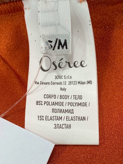 Osèree Orange Glitter Swim Skirt UK S/M