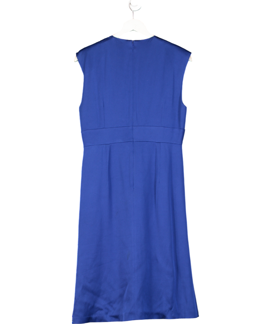 REISS Cobalt Blue Drape Front Shift Dress UK 12