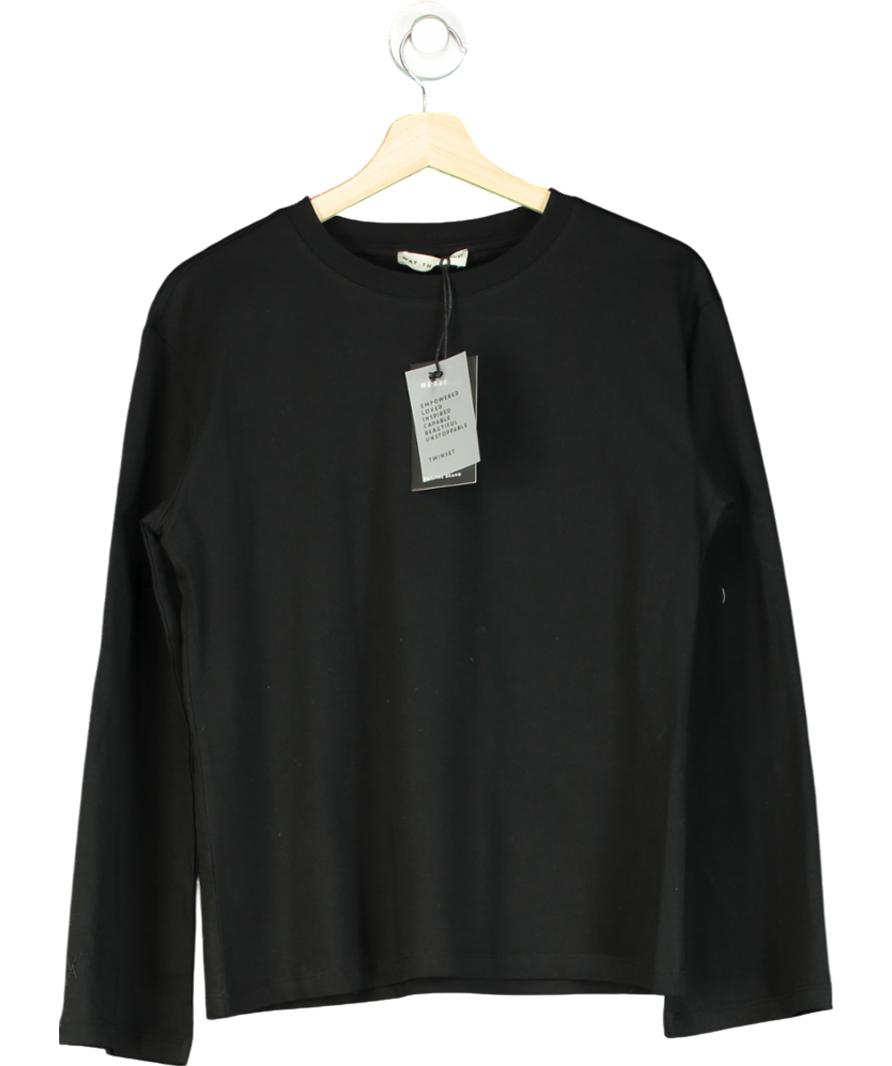 wat the brand Black Long Sleeve Top UK 8