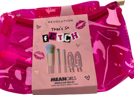 Revolution Beauty That’s So Fetch Mean Girls Brush & Clip Bag Set