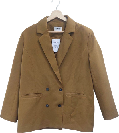 Lioness Brown Double Breasted Blazer UK S