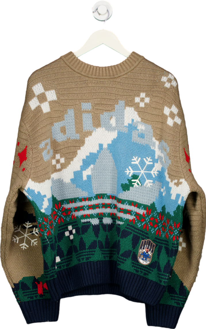 Adidas Multicolour Retro Knit Jumper UK M