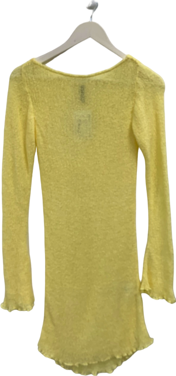 SYLK Yellow Knit Top UK XXS/XS