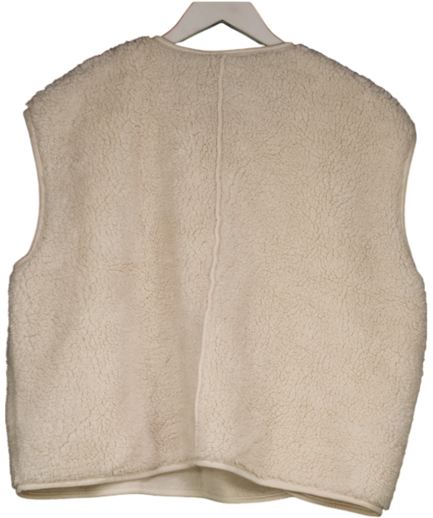 ASOS Cream Borg Gilet UK L