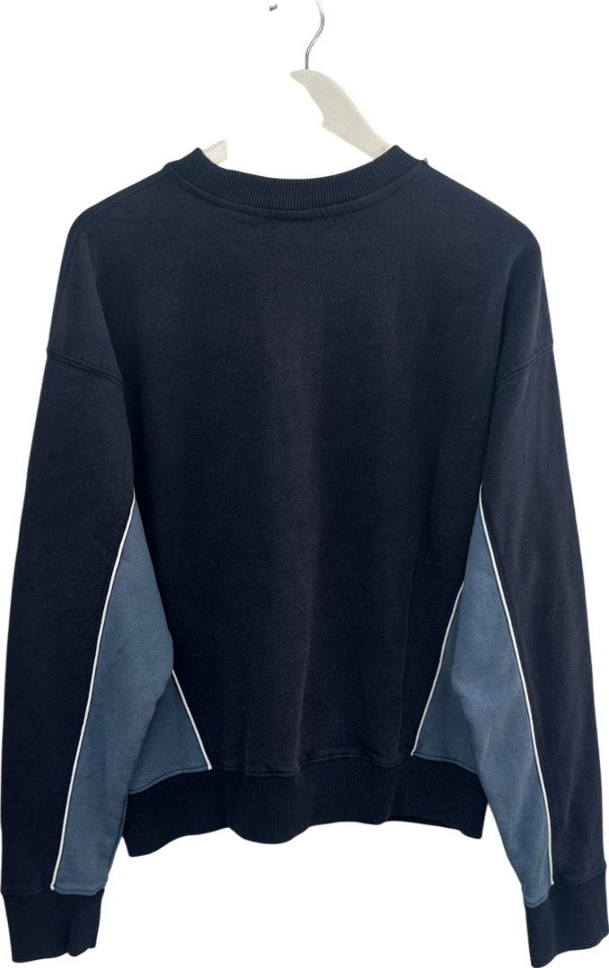 Urban Outfitters Blue Iets Frans... Navy Harri Panelled Sweatshirt UK S