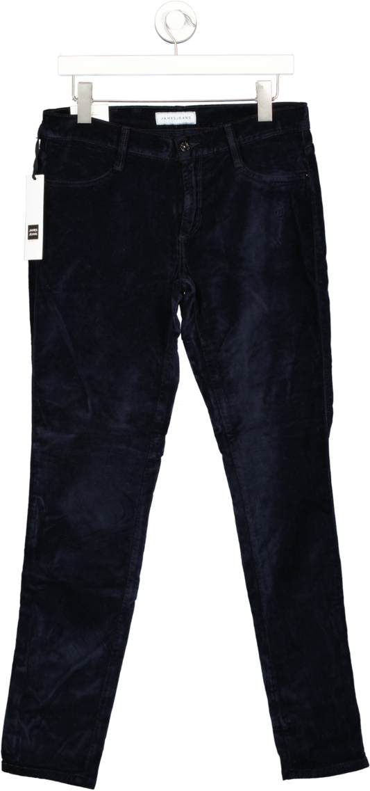 James jeans Navy Blue Velvet Mid Rise Skinny Jeans BNWT W30
