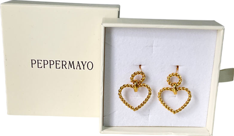 peppermayo Metallic J'adore Earrings One Size