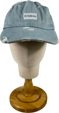 Josjean Blue Denim Distressed Cap One Size