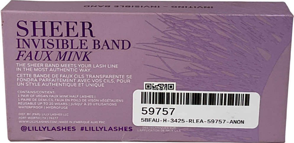 lilly Inviting Invisible Band Lashes Halflash One size
