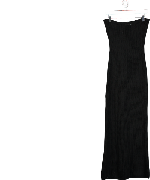 4th & Reckless Black Emily Knitted Bandeau Maxi Dress UK 8