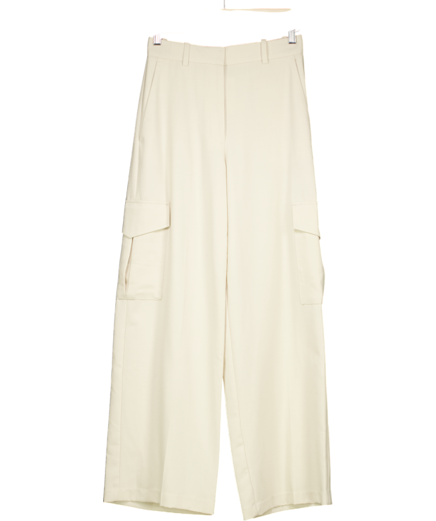 M&S Beige Tailored Cargo Trousers UK 8