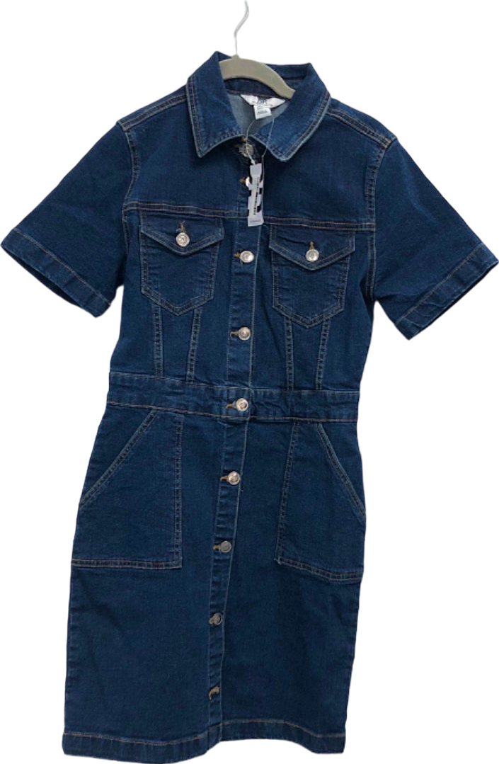 Dorothy Perkins Blue Denim Shirt Dress UK 8