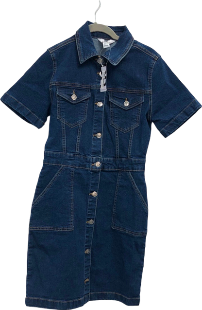 Dorothy Perkins Blue Denim Shirt Dress UK 8