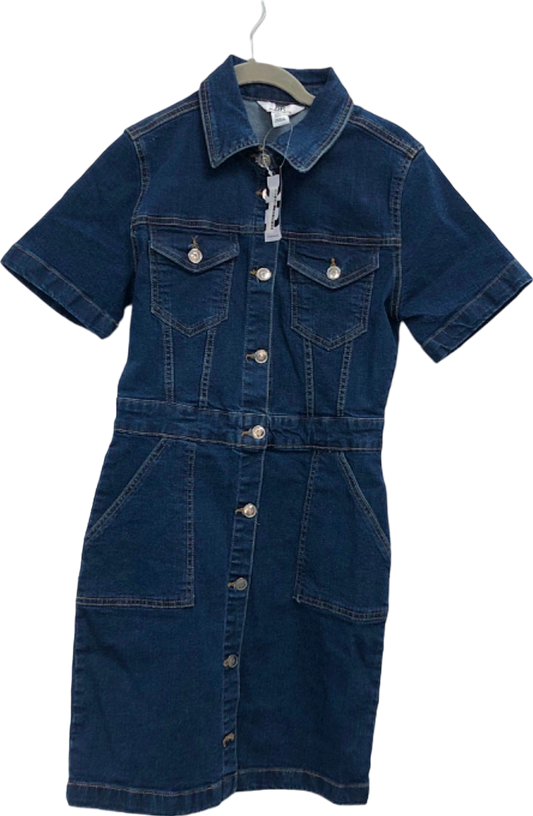 Dorothy Perkins Blue Denim Shirt Dress UK 8