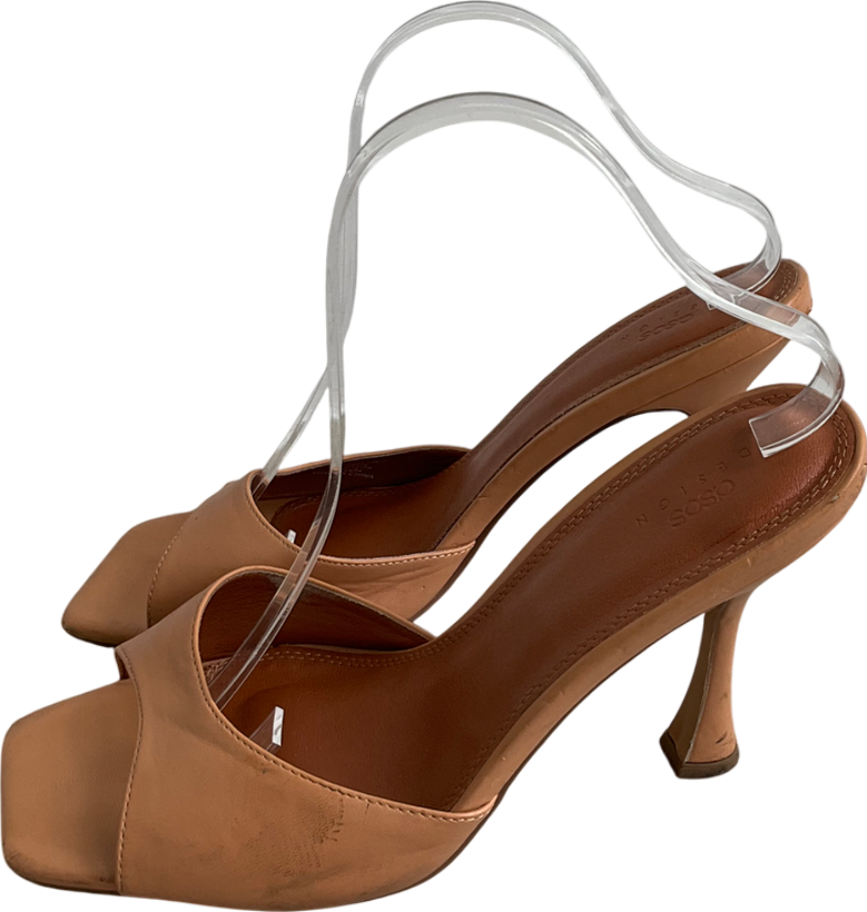 ASOS Brown Square Toe Mules UK 7 EU 40 👠