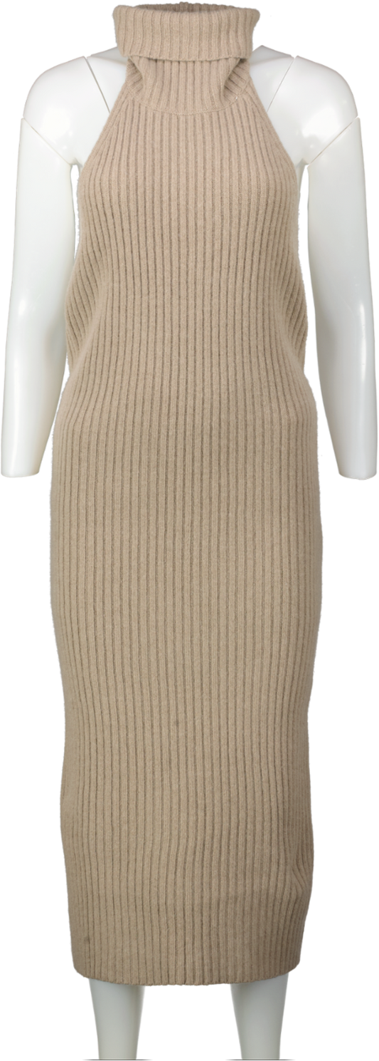 Piece of White Brown Estelle Knitted Dress UK XS