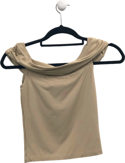 Meshki Beige Off-Shoulder Top UK XS