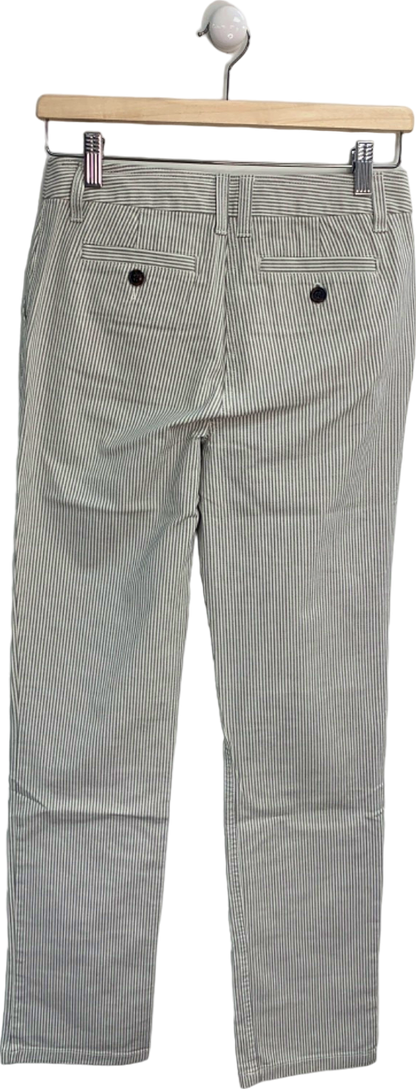 Boden White/Blue Striped Trousers UK 6R US 2R