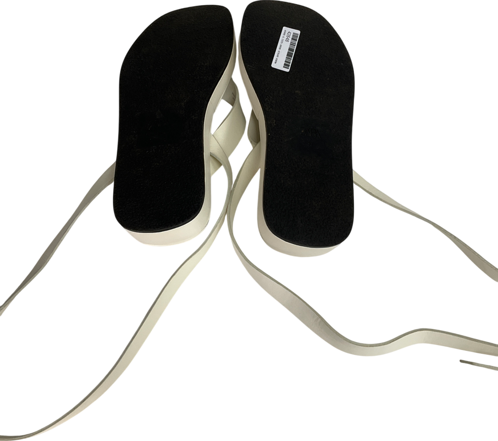 ZARA Cream Strappy Sandals UK 4 EU 37 👠