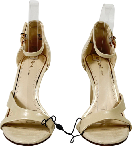 River Island Cream Barely There Cut Away Heeled Sandals UK 4 EU 37