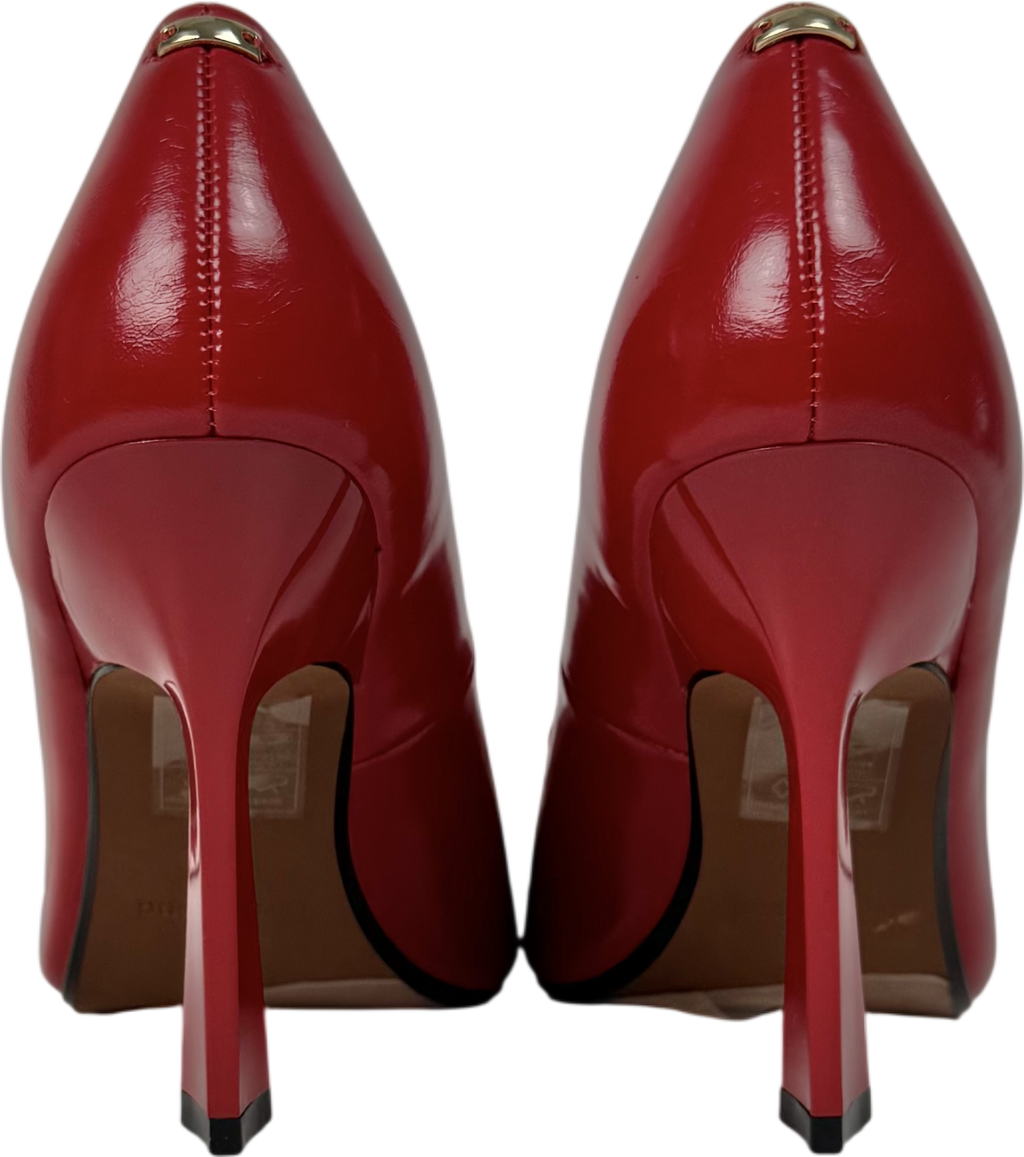 River Island Red Bow Court Heels UK 4 EU 37 👠
