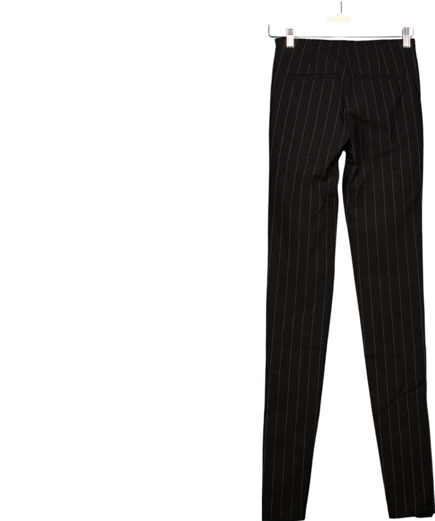 ZARA Black Tailored Pin-Striped Trousers UK XS