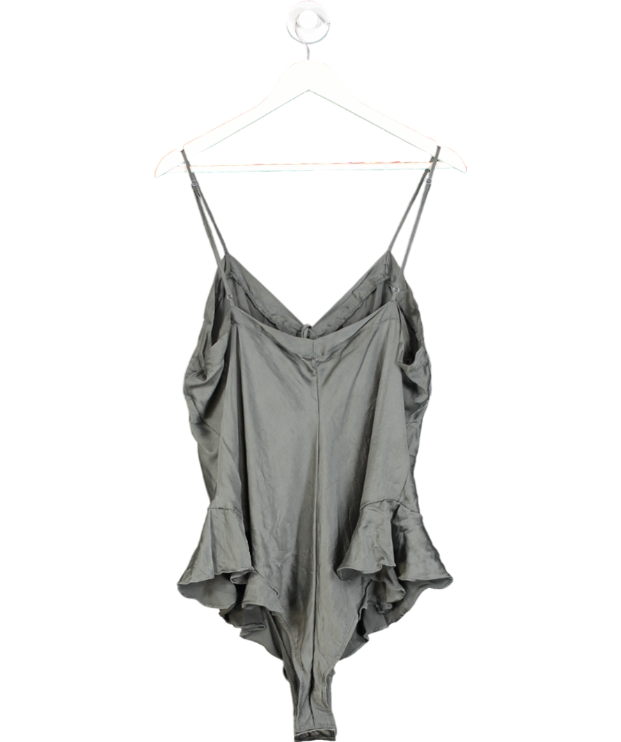 SKIMS Grey Strappy Silk Teddy UK XXL
