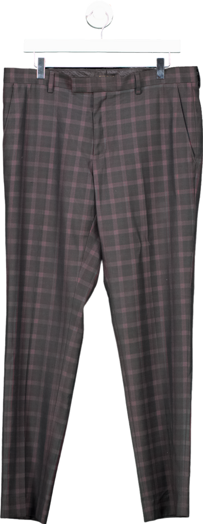 River Island Grey Checked Trousers UK 34R