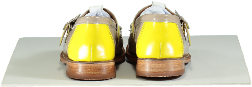 Grenson Tan and Yellow Mae Buckle Loafers EU 37 UK 4