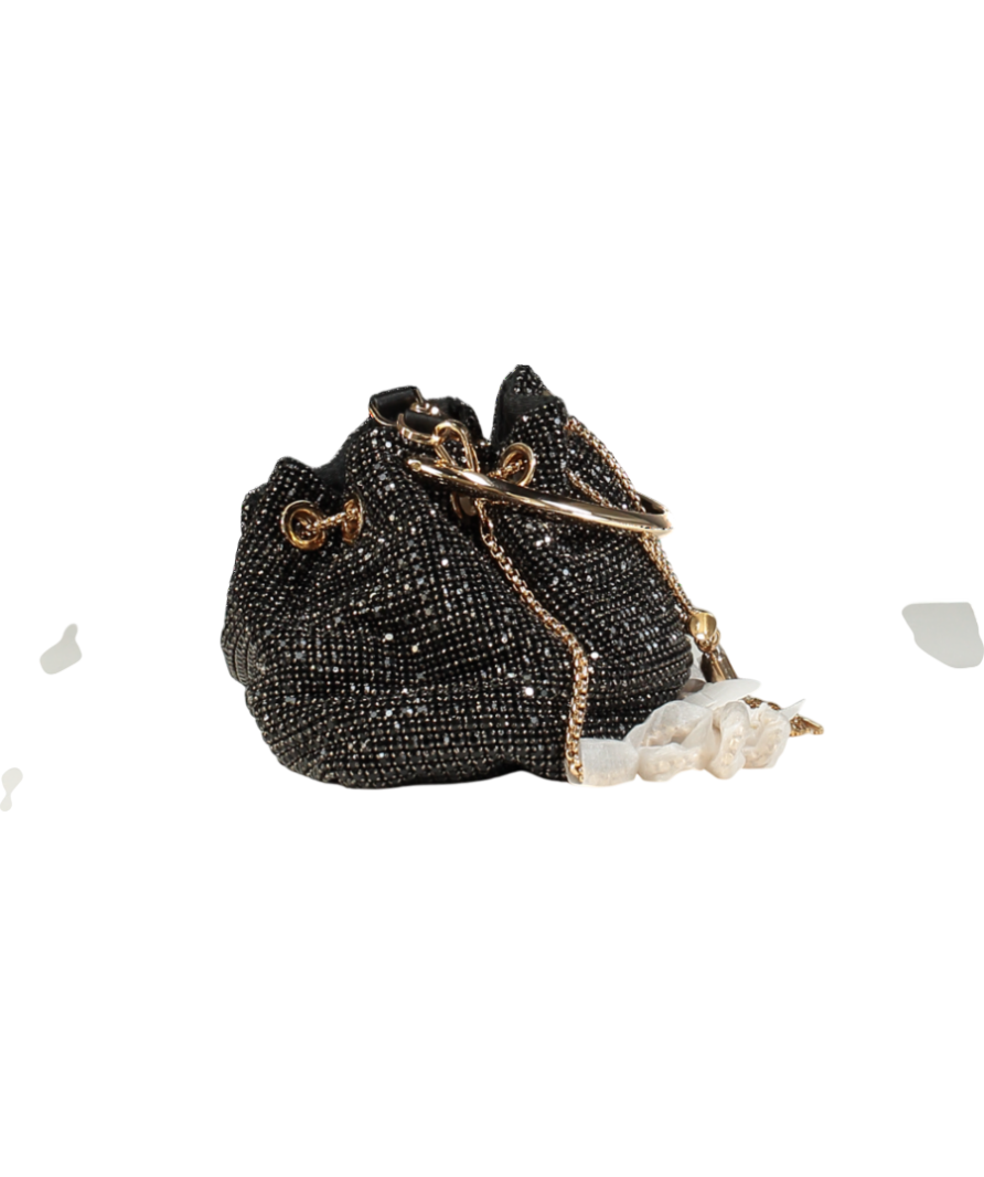 FOREVER NEW Black Skylah Sparkle Metal-handle Bag