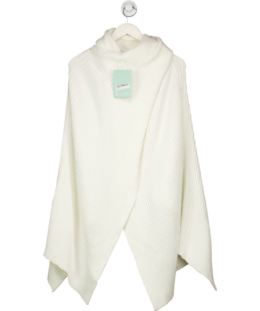 Leem White Wrap Poncho One Size