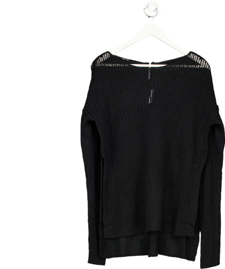 Free People Black Wednesday Supersoft 100%Cashmere Pullover UK XS