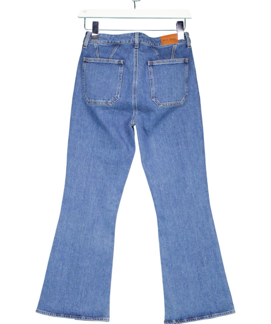 MIH Jeans Blue Marty High Rise Cropped Flare Jeans W25