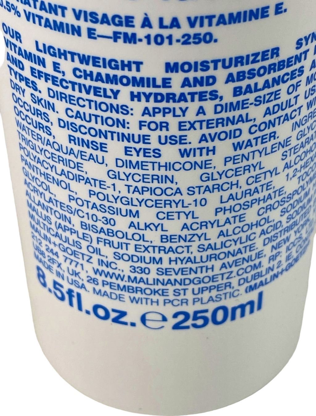 Malin+Goetz Vitamin E Face Moisturizer 250ml
