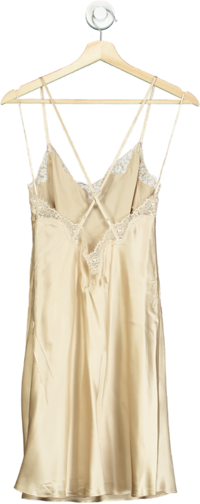 Triumph Beige Satin Slip Dress UK M