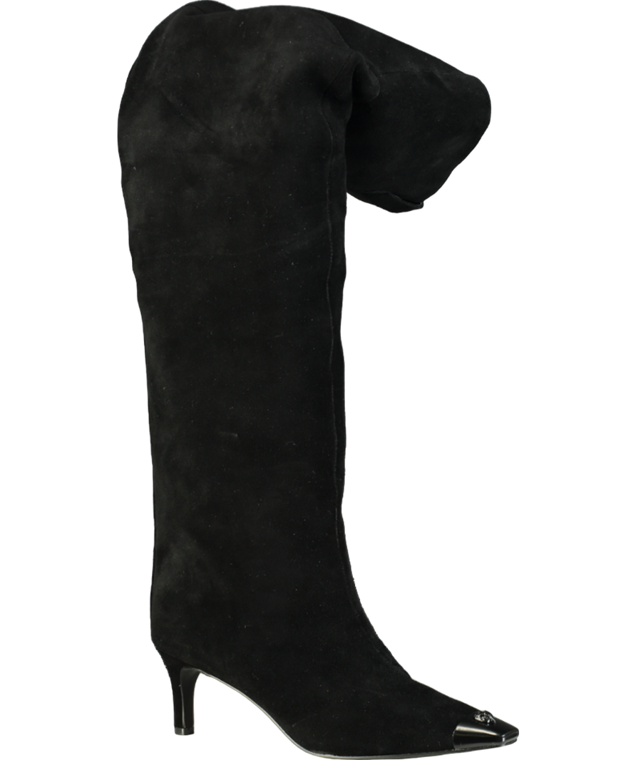 Kurt Geiger Black Regent Western Over the Knee Boots UK 8 EU 41 👠