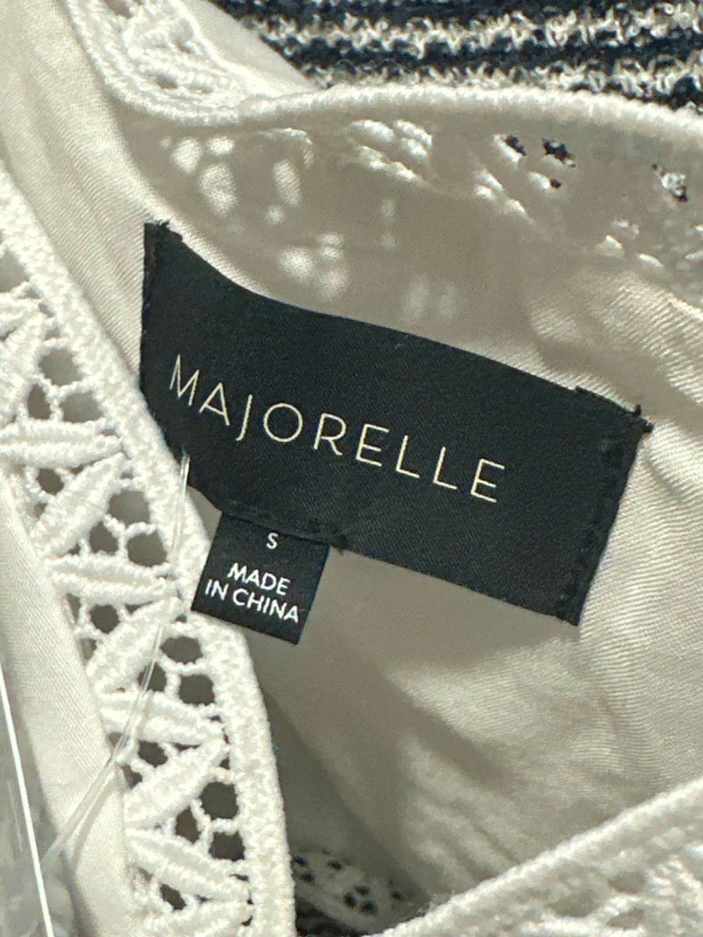 Majorelle White Cotton Lace trim kismet Top UK S