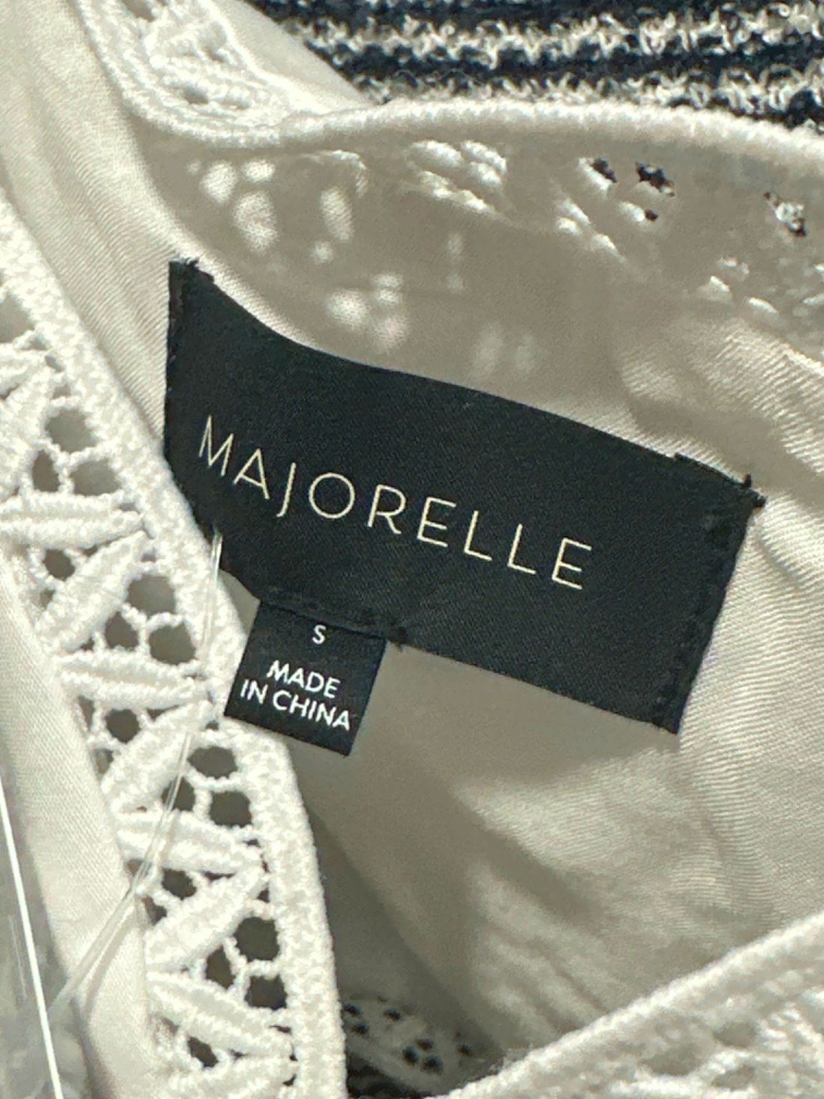 Majorelle White Cotton Lace trim kismet Top UK S