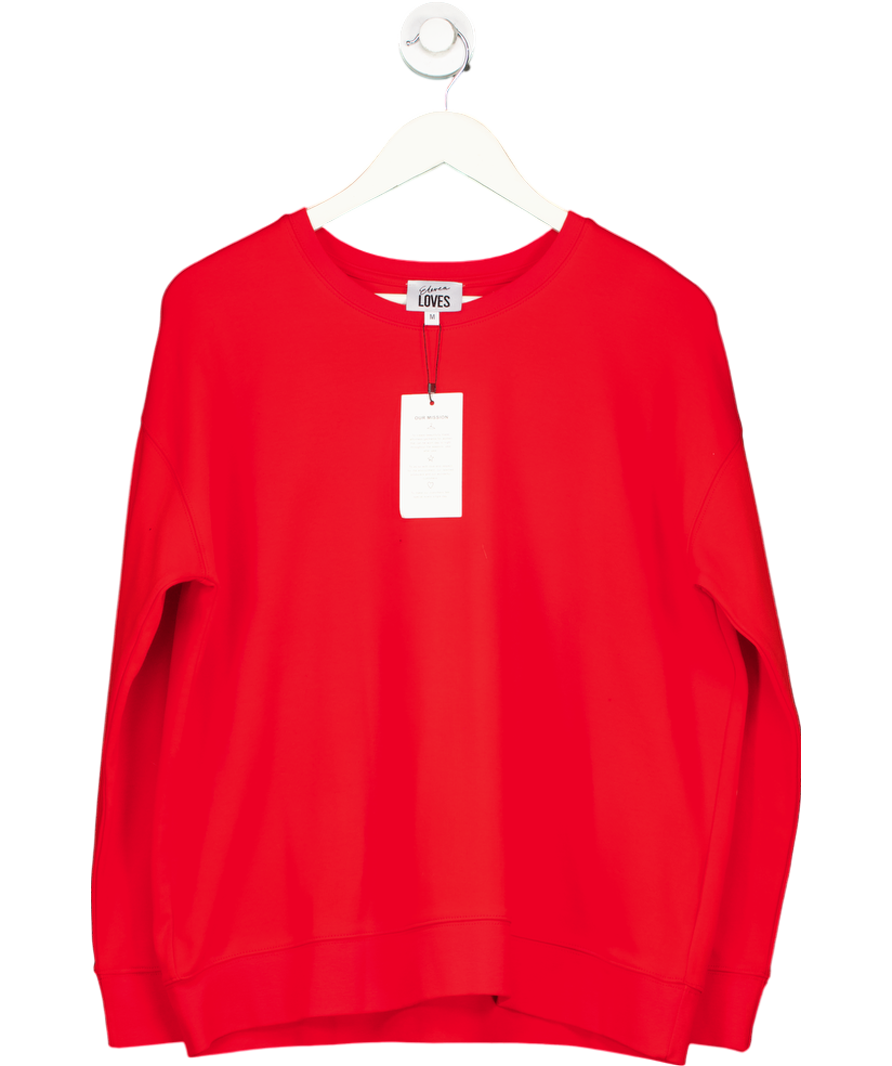 Eleven Loves Red The Perfect Crew Neck Sweatshirt (red) UK M