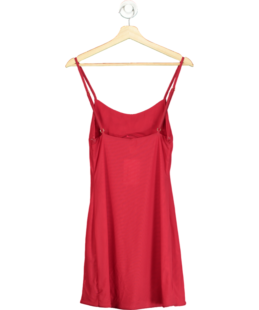 Gonza Red Gizele Slip Mini Dress UK S