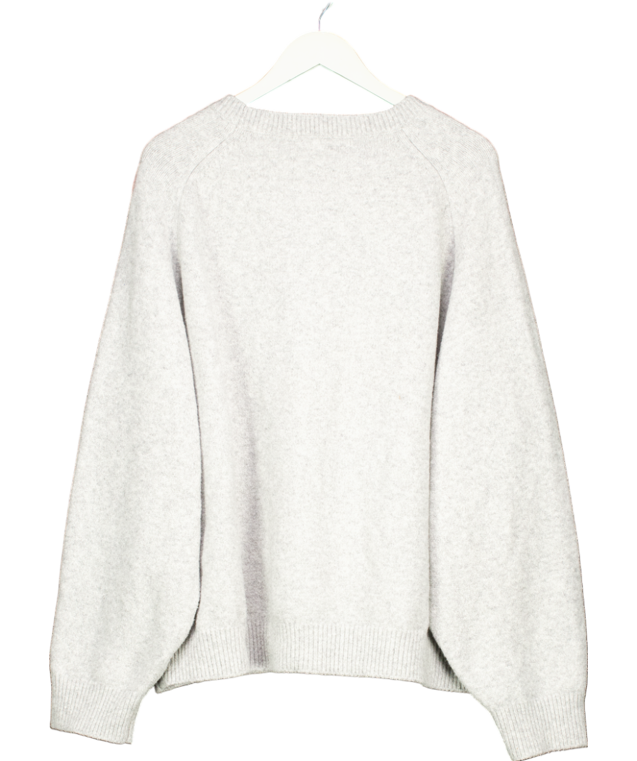 Adanola Grey Ada Oversized Knitted Logo jumper  Sweatshirt UK XXL