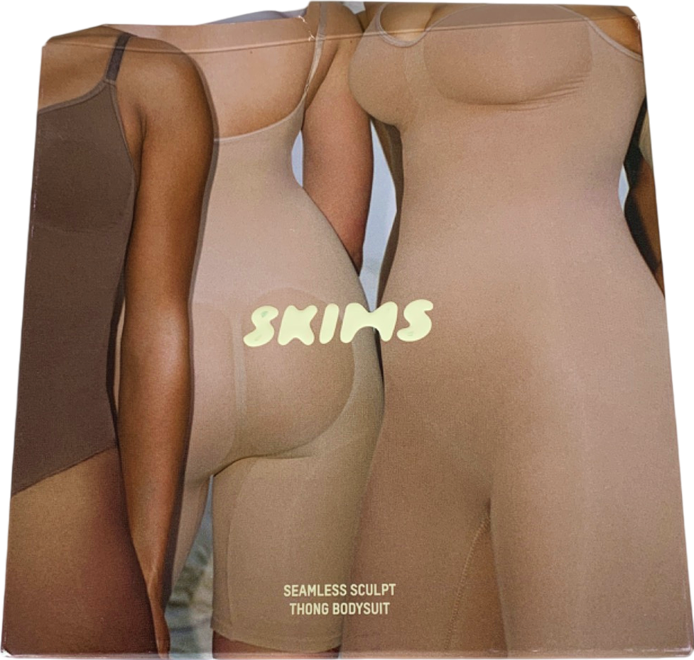 SKIMS Onyx Seamless Sculpt Thong Bodysuit M