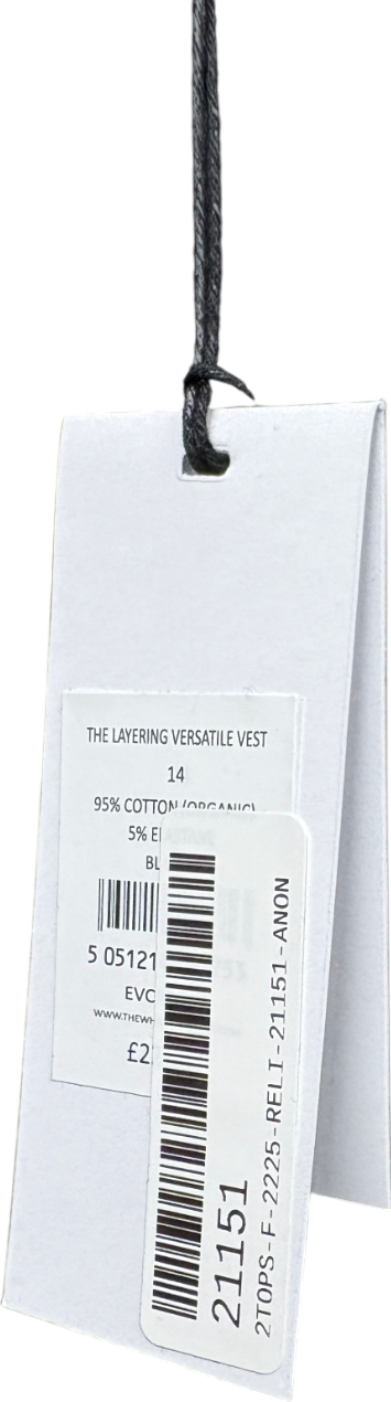 The White Company Black Layering Versatile Vest UK 14