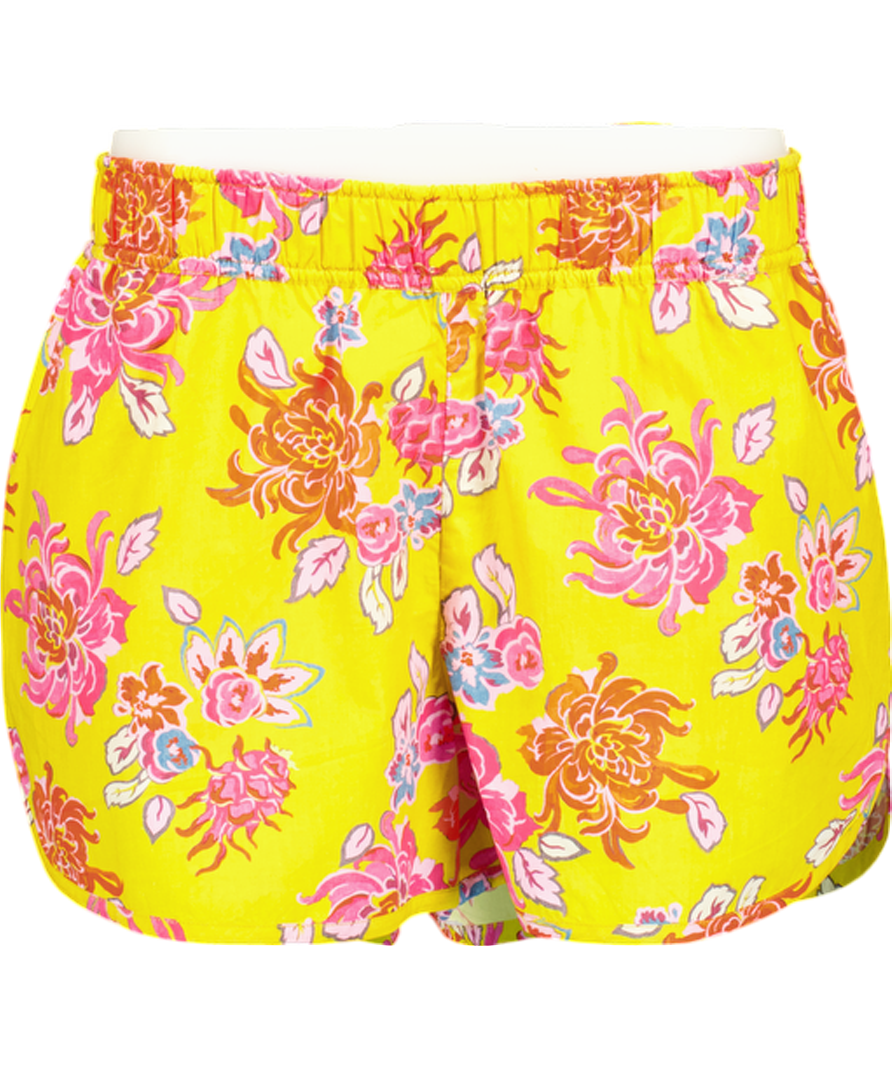 Rhode Resort Yellow floral cotton Keith Shorts UK S